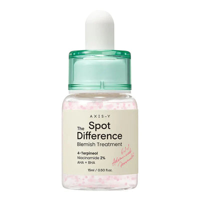 AXIS-Y Spot The Difference Blemish Treatment dropper bottle with mint-green cap