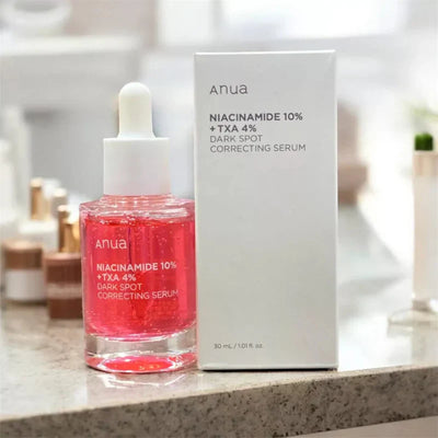Anua Niacinamide 10% + TXA 4% Serum pink dropper bottle