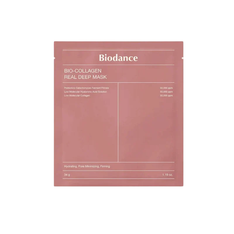 Biodance Bio-Collagen Real Deep Mask hydrogel sheet in pink sachet