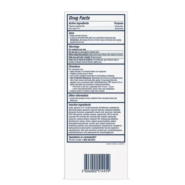 CeraVe Hydrating Mineral Sunscreen SPF 50 Face Lotion 75ml