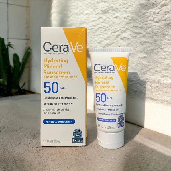 CeraVe Hydrating Mineral Sunscreen SPF 50 Face Lotion 75ml