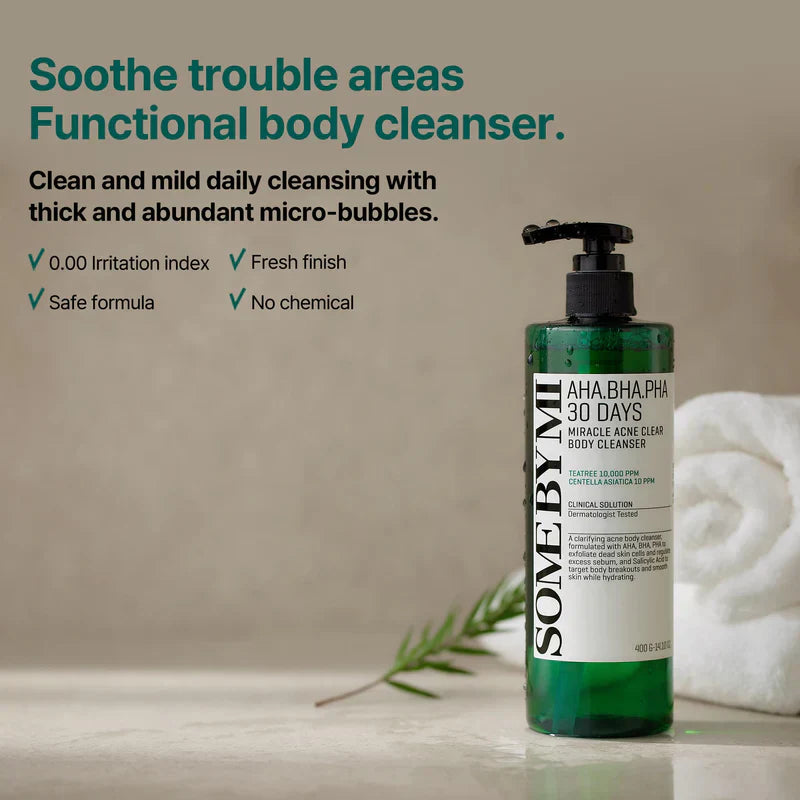 SOME BY MI AHA BHA PHA 30 Days Miracle Acne Clear Body Cleanser 400ml